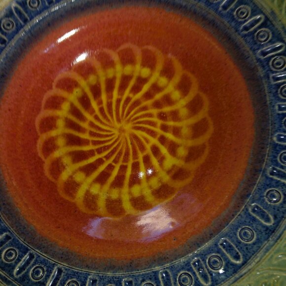 Beautiful Dan Tolkoff Original Art Pottery Hand Embellished Decorative Hand Thro - Picture 4 of 16